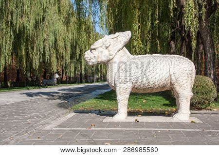 Fable Figure On The Ancient Ming Dynesty Tomb Alley (established In 14th Century) In Beijing