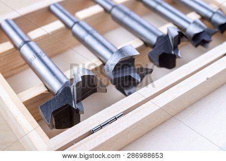 Carpentry Drill, Used To Mount Furniture Hinges. A Cutter Used To Mount Furniture From Chipboard. Da