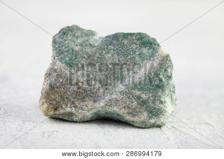 Natural Rock Specimens - Green Listvenite, Listwanite Mineral From Berezovsk, Ural, Russia On White 