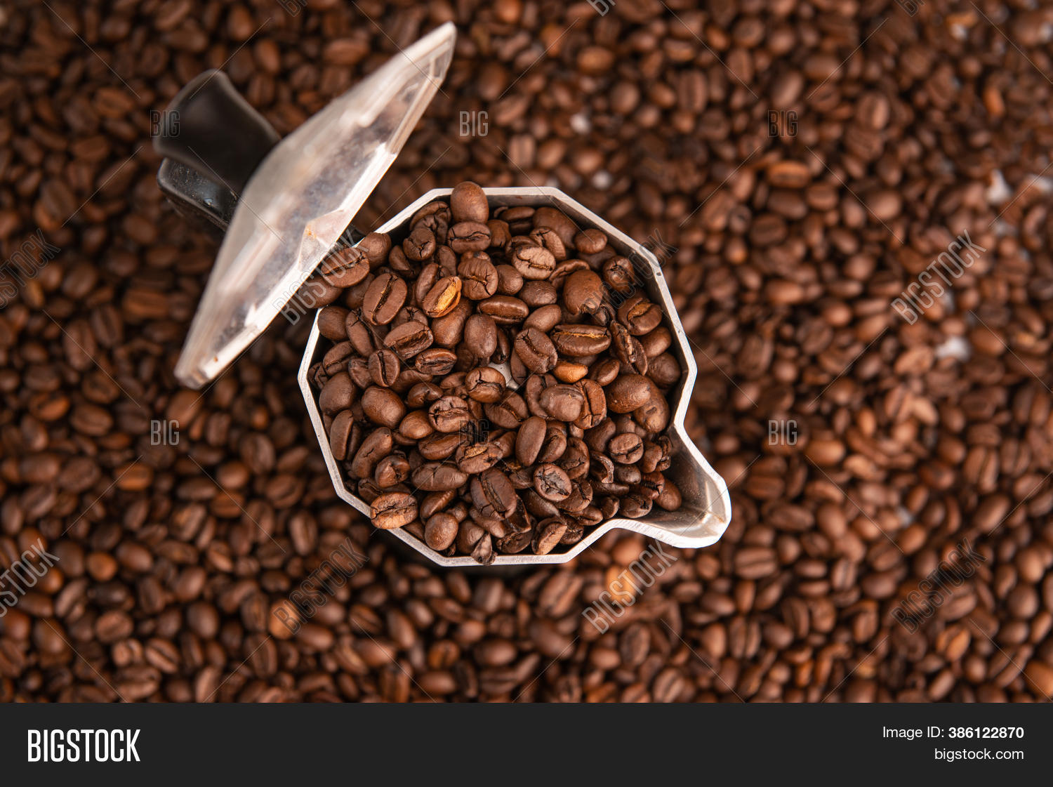 Coffee Beans Mocha Pot Image & Photo (Free Trial) Bigstock