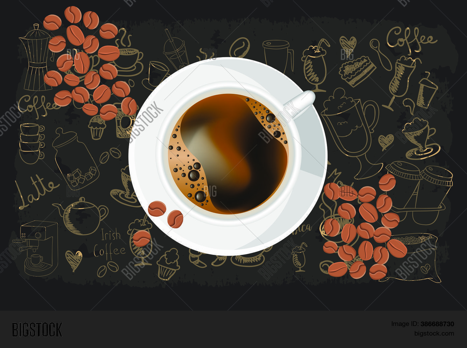Coffee Chalk Vector & Photo (Free Trial) Bigstock