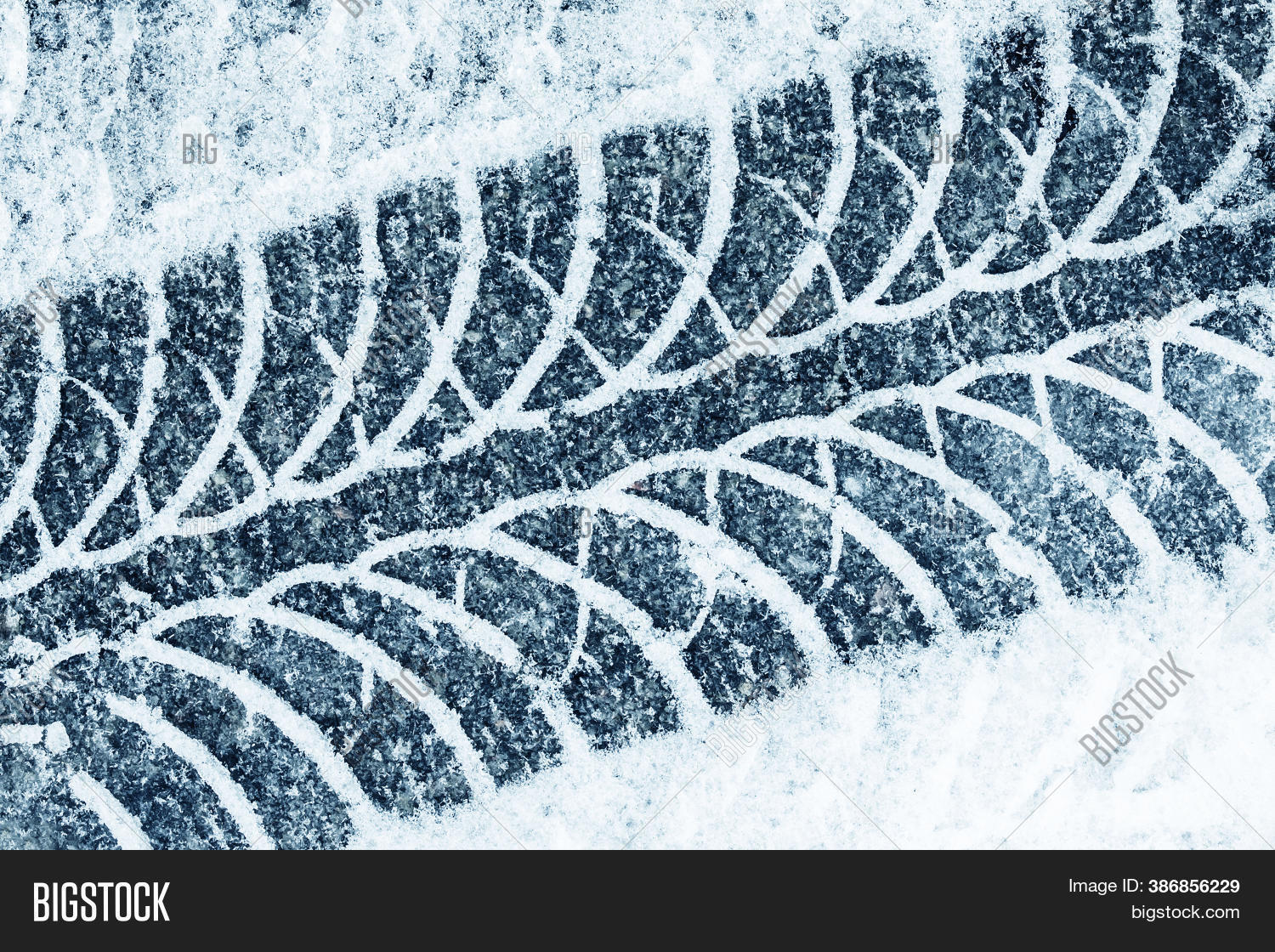Snow Tyre Mark. Image & Photo (Free Trial) Bigstock