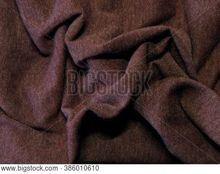 Red Wrinkled Fabric Fabric Texture, Woolen Clothing