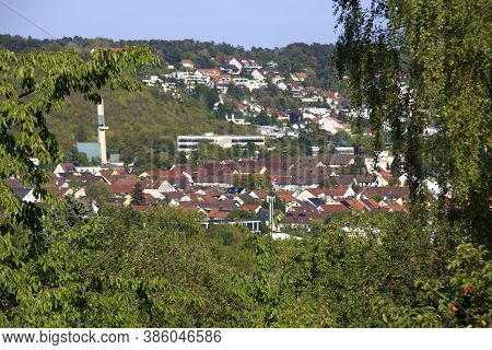 View Of The City Of Leonberg In The Boeblingen District