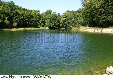 View Of The Paulinensee Near Moensheim In The Enzkreis