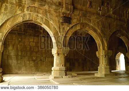 Stunning Interior Of The Medieval Sanahin Monastery In Lori Province, Historical Place In Armenia