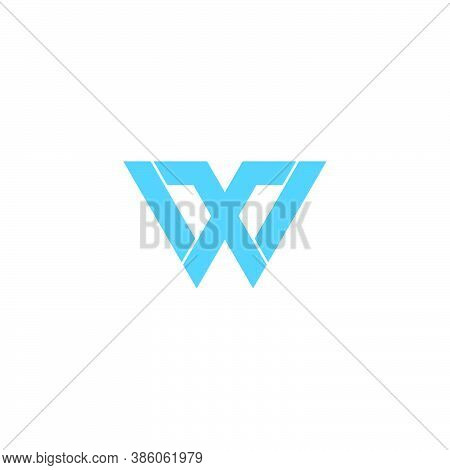 Letter Wx Simple Geometric Modern Triangle Symbol Logo Vector