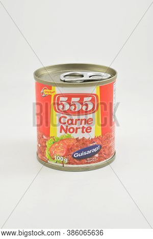 Manila, Ph - Sept 10 - 555 Carne Norte Corned Beef Can On September 10, 2020 In Manila, Philippines.