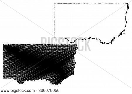 Clinton County, Iowa (u.s. County, United States Of America, Usa, U.s., Us) Map Vector Illustration,