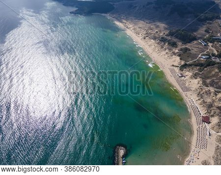 Aerial View Of Arkutino Region Near Resort Of Dyuni, Burgas Region, Bulgaria