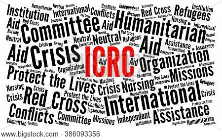 Icrc Word Cloud Concept With A White Background
