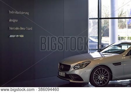 Bremen, Germany - 17.01.2020: New Slc 300 In The Mercedes Benz Customer Center In Bremen, Germany