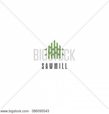 Template Logo Design For Sawmill Or Forestry