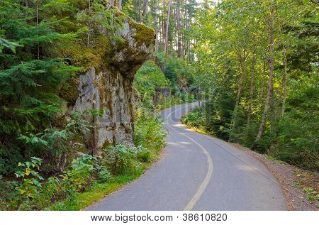 Horská silnice na podzim v Britské Kolumbii, Kanada. Vancouver. Whistler.