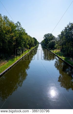 View On Beatrix Canal Near Eindhoven In Sunny Day