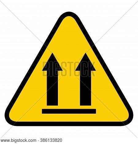 This Side Up Warning Flat Icon Isolated On White Background. Package Symbol, Label Vector Illustrati