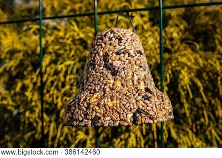Bell From Various Grains, A Delicacy For All The Birds In The Garden