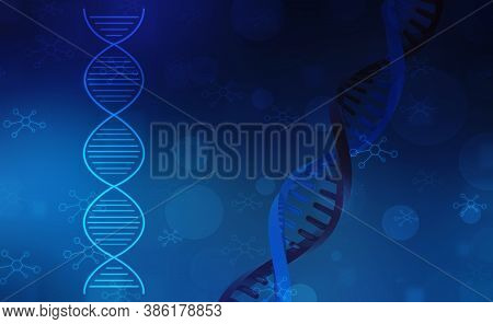 Dna Structure, Abstract Medical And Healthcare Background,abstract Technogoly Science Concept Dna Fu