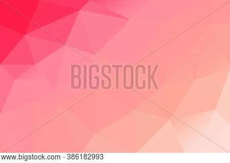 Abstract Red Pink Low Poly Background. Crative Polygonal Backdrop