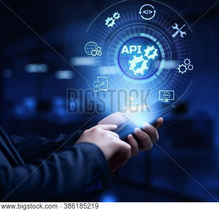 Api Application Programming Interface Function And Procedure Development Technology Concept On Scree
