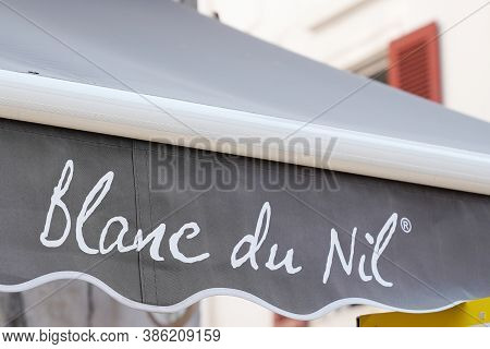 Bordeaux , Aquitaine / France - 09 15 2020 : Blanc Du Nil Logo And Text Sign Front Of Store French C