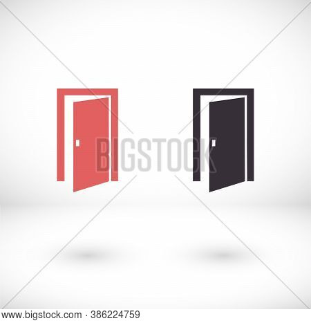 Open Double Door Outline Vector Icon. Linear Style Sign For Mobile Concept And Web Design Vector Ico