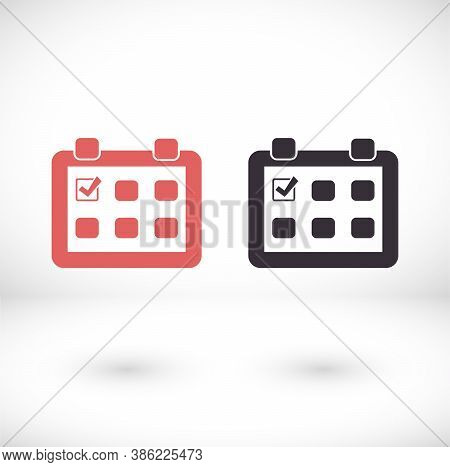 Calendar Vector Icon. Element Of Cyber Security For Mobile Concept And Web Apps Vector Icon. Thin Li