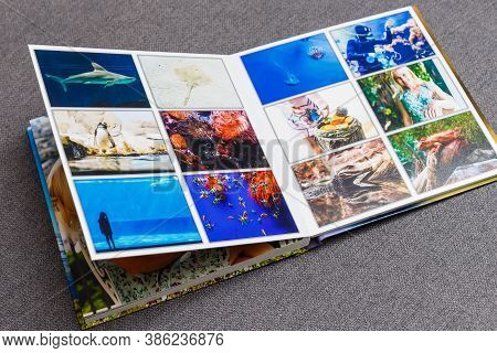 Collage Of Images Of A Persons Life, Photobook Vacation Travel In Italy