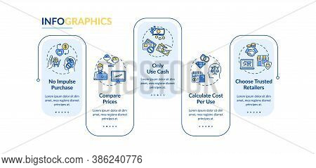 Smart Spender Tips Vector Infographic Template. Income Analysis Presentation Design Elements. Data V