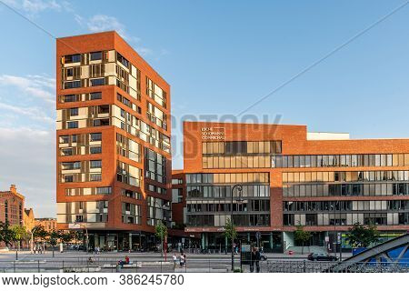 Hamburg, Germany - August 3, 2019: The Esche Schumann Commichau Offices. It Is One Of The Largest Mu