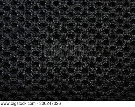 Background From Black Cellular Structure. Material Texture