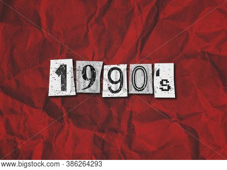A Black, White And Red 1990's Punk Rock Music Style Grunge Text Collage Graphic Illustration With Co