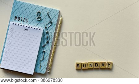 Two Notepads With Pencil, Silver Bracelet And Earrings, Wooden Word 