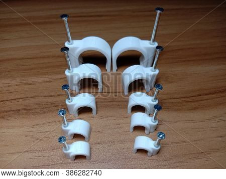 White Colored Wire Pin Closeup