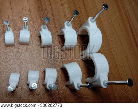 White Colored Wire Pin Closeup