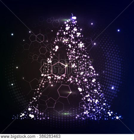 Alphabet With Shine Stars. Capital Letter A. Stock Vector For Your Headlines, Posters Etc.