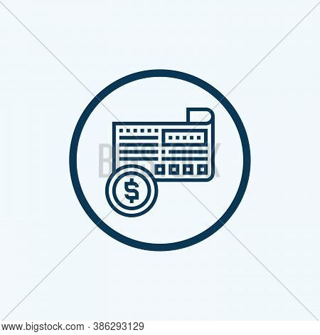 Receipt Icon Isolated On White Background From Supermarket Collection. Receipt Icon Trendy And Moder