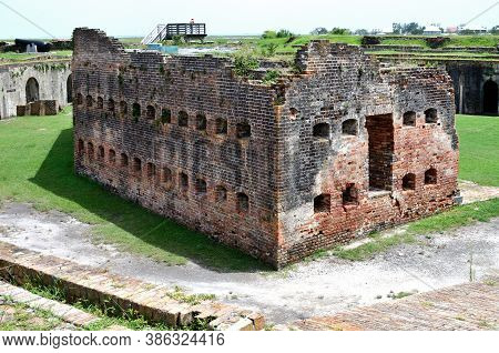 New Orleans, La/usa - 10/7/2014: Fort Pike Guarding The Rigolets Pass East Of New Orleans