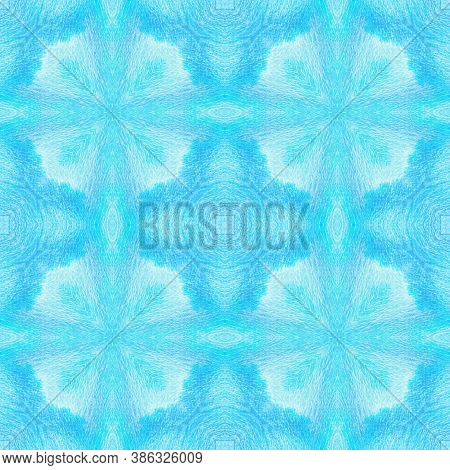 Tie Dye Seamless Pattern. Artistic Grunge Wallpaper. Blue Winter Snow. Indigo Shibori Tile. Tie-dye 