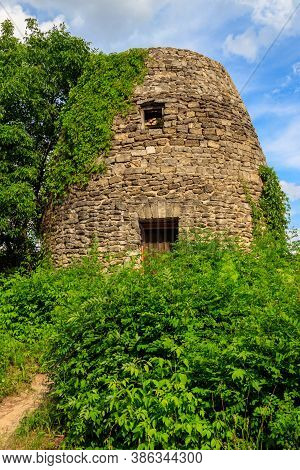 Old Stone Tower In Pyrohiv (pirogovo) Village Near Kiev, Ukraine