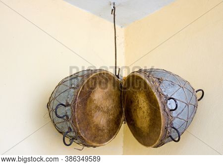 A Pair Of Indian Drums Called As 