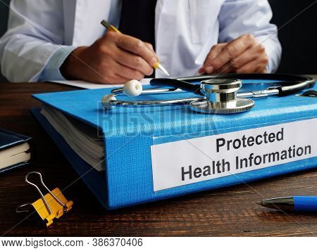 Folder With Protected Health Information Phi As Part Of Hipaa Rules.