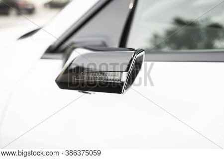 Sankt-petersburg, Russia - September 20 2020: New Audi E-tron Rearview  Camera Mirror
