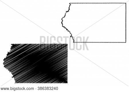 Plymouth County, Iowa (u.s. County, United States Of America, Usa, U.s., Us) Map Vector Illustration