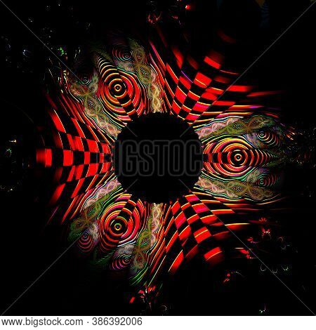 Abstract Image Of The Board For The Game Of Darts. Bright Impressionistic Perception Of The Goal. Fr