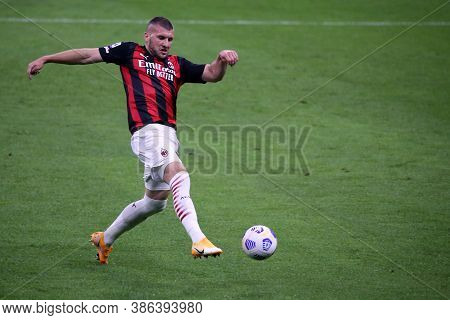 Milano, Italy. 21th September 2020. Italian Serie A. Ante Rebic  Of Ac Milan In Action   During The 