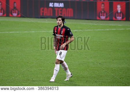 Milano, Italy. 21th September 2020. Italian Serie A. Sandro Tonali  Of Ac Milan  During The  Serie A