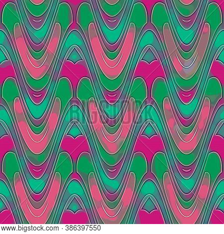 Abstract Seamless Background Of Colorful Striped Pattern. Artistic Messy Pattern Like Colorful Cutti