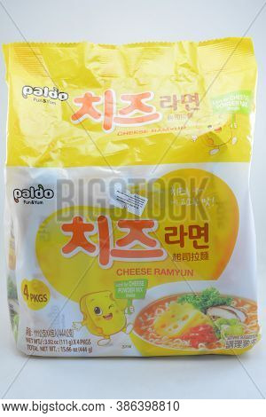 Manila, Ph - Sept 10 - Paldo Cheese Ramyun Ramen Pack On September 10, 2020 In Manila, Philippines.