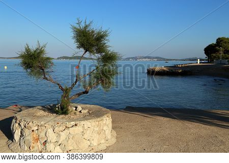 Sunny Morning On The Sea Beach Zablace In Croatia